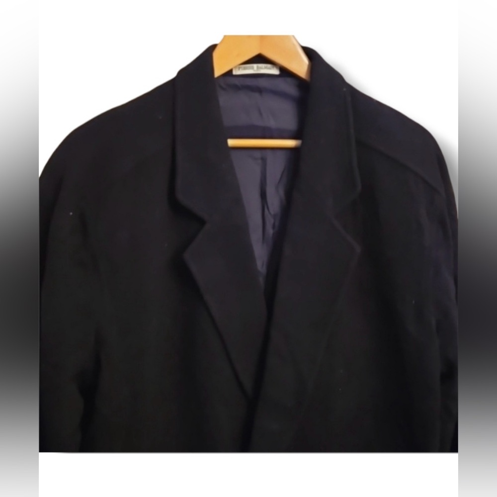Pierre Balmain Paris Black Wool Double Breasted Coat - Picture 4 of 16